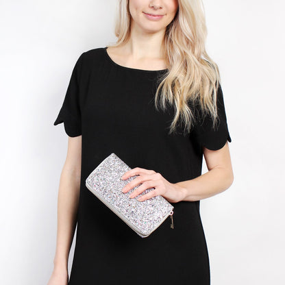 Glitter Zipper Wallet