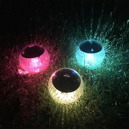 Outdoor Solar LED Floating Light Garden Pond Pool Lampe rotierende RGB -Farbwechsel