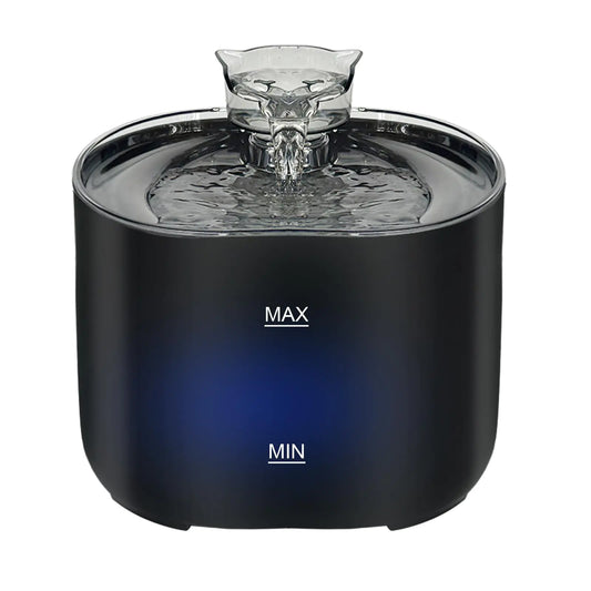 Cat Water Fountain: 2.2L/74oz Cat Fountains Ultra Quiet Pet Fountains with Cat-Shaped Spout Pet Water Fountain in LED