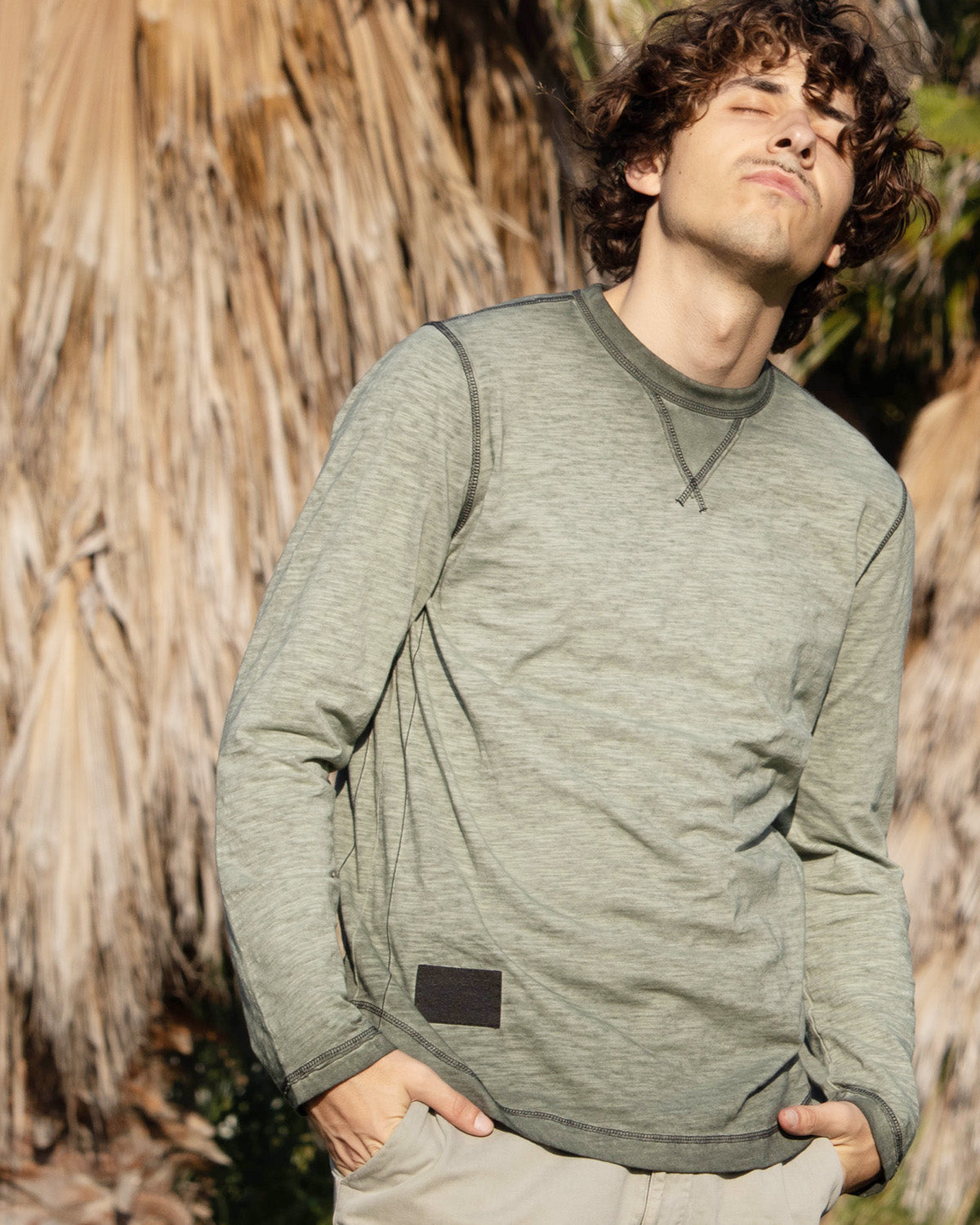 Men's Long Sleeve Vintage Wash T-Shirt
