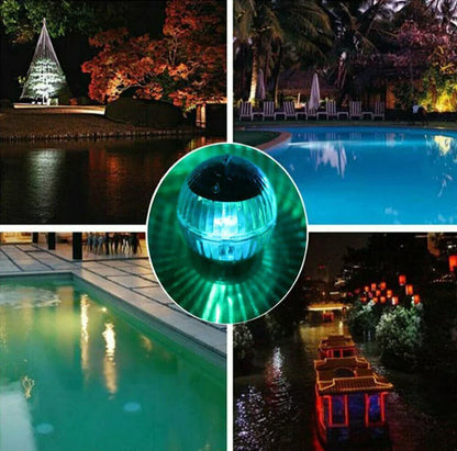 Outdoor Solar LED Floating Light Garden Pond Pool Lampe rotierende RGB -Farbwechsel