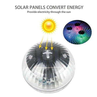 Outdoor Solar LED Floating Light Garden Pond Pool Lampe rotierende RGB -Farbwechsel