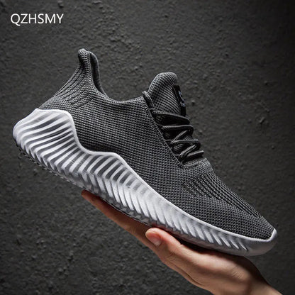 Breathable White Fashion Sneakers for Men - Walter - Mall