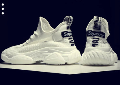 Summer Men's Breathable Flyknit Casual Sports Shoes