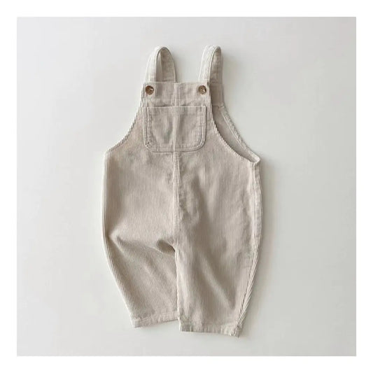 Floral Denim Suspender Pants for Infants and Toddlers