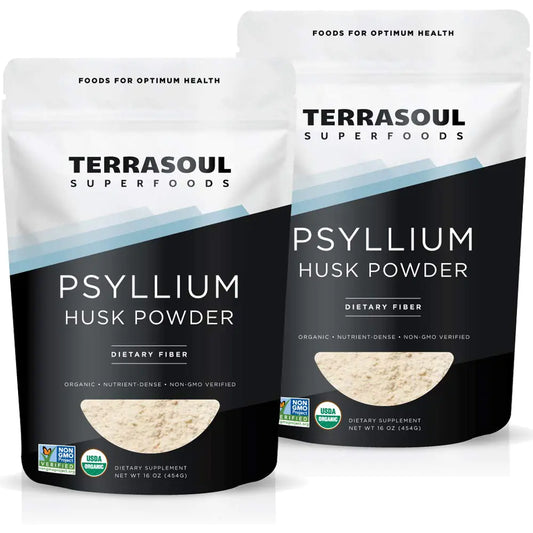Terrasoul Superfoods Organic Psyllium Husk Powder 2 Lbs (2 Pack) - Superfine Texture | High Purity | Keto Baking