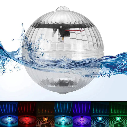 Outdoor Solar LED Floating Light Garden Pond Pool Lampe rotierende RGB -Farbwechsel