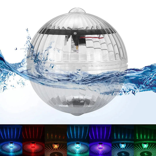 Outdoor Solar LED Floating Light Garden Pond Pool Lampe rotierende RGB -Farbwechsel
