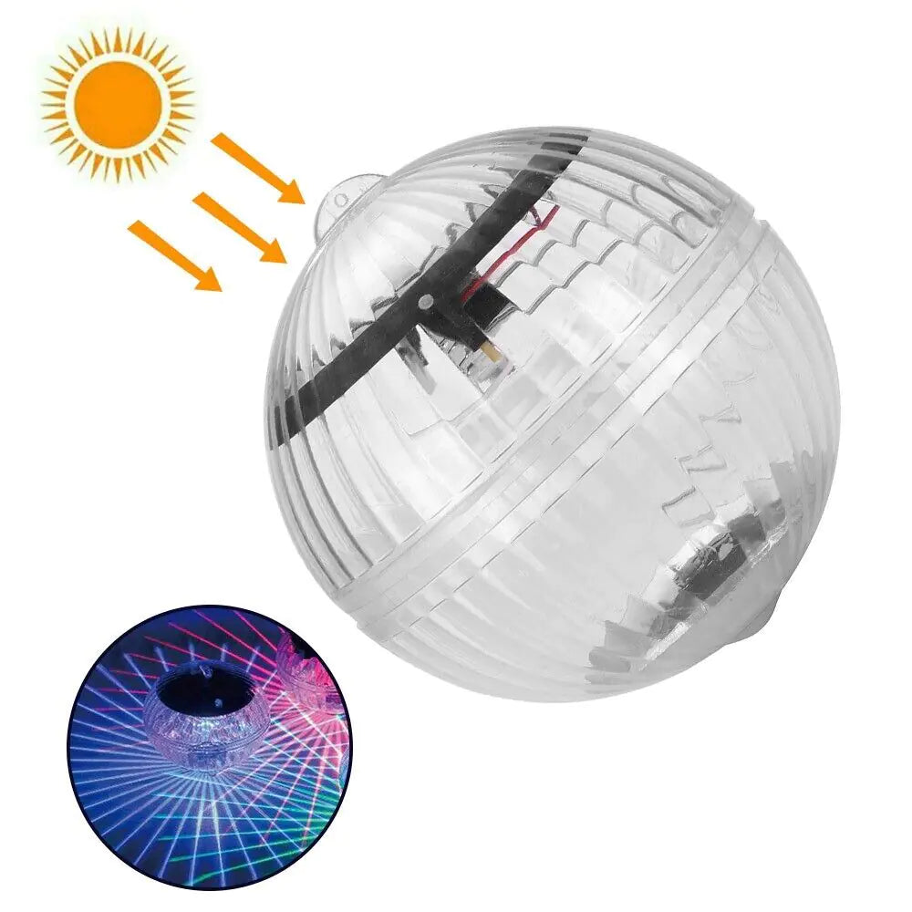 Outdoor Solar LED Floating Light Garden Pond Pool Lampe rotierende RGB -Farbwechsel