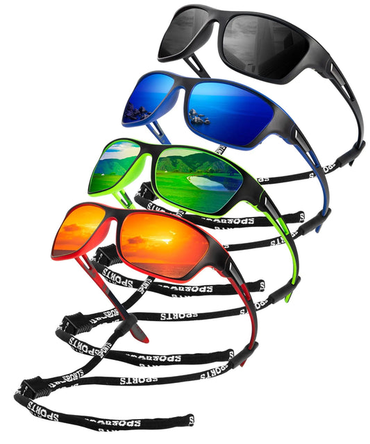 KALIYADI Mens - Sunglasses Polarized Sunglasses Men: Sports Mens Sunglasses with UV400 Protection for Driving Cycling Fishing - Walter - Mall