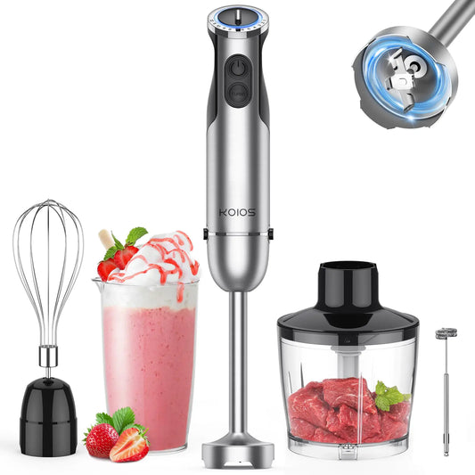 Eintauchen Handmixer 5-in-1-Handmixer mit ganzem Edelstahlmixer Wellen Vollkupfermotor in 12-Geschwindigkeitsturbo Vrom Koios gebaut