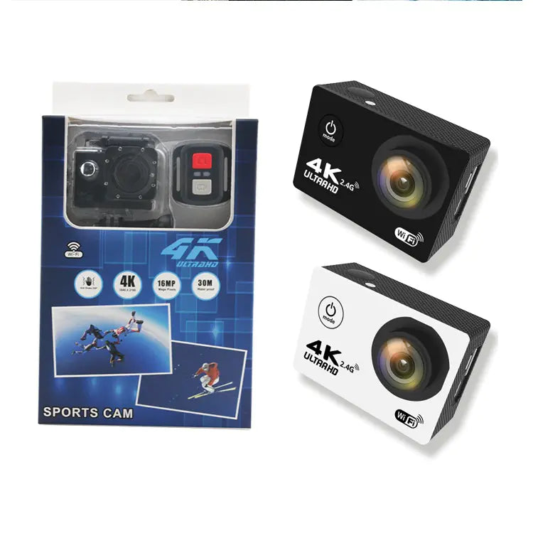 4K Waterproof Sports Camera with Remote WiFi Control