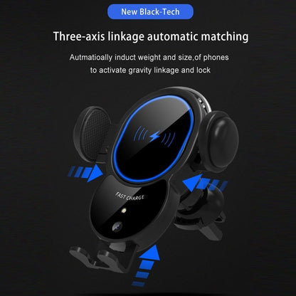 Automatic Clamping Car Fast Charger, 10W Wireless Triangle Mount