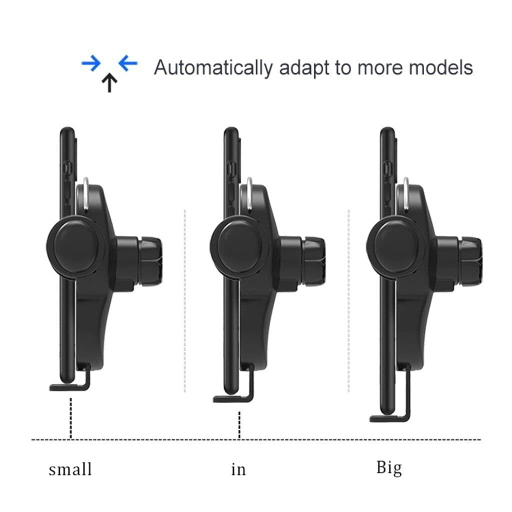 Automatic Clamping Car Fast Charger, 10W Wireless Triangle Mount