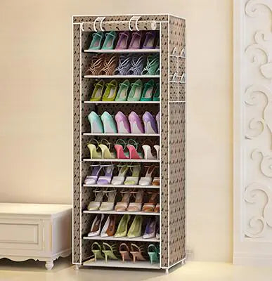 Multilayer Shoe Cabinet with Non-woven Fabric Rack