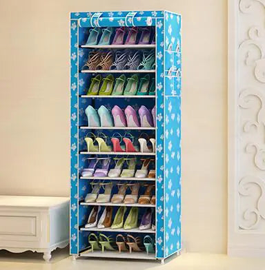 Multilayer Shoe Cabinet with Non-woven Fabric Rack