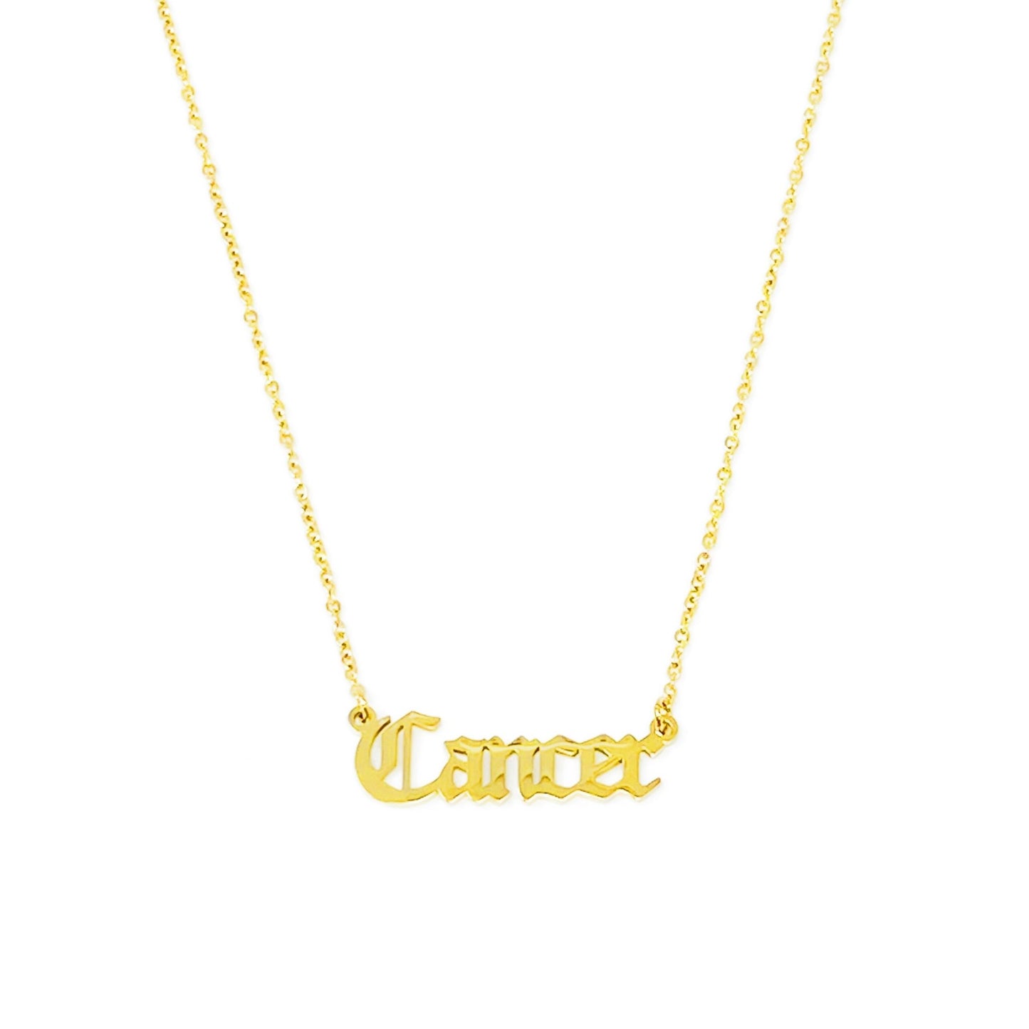Old English Zodiac Necklace - Walter - Mall