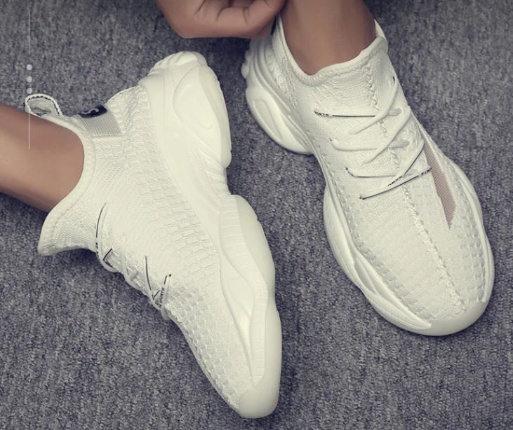Summer Men's Breathable Flyknit Casual Sports Shoes