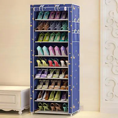 Multilayer Shoe Cabinet with Non-woven Fabric Rack