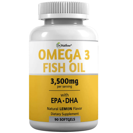 Omega 3 Fatty Acid Supplements. Burpless Fish Oil 3000mg High EPA DHA for Women & Men.
