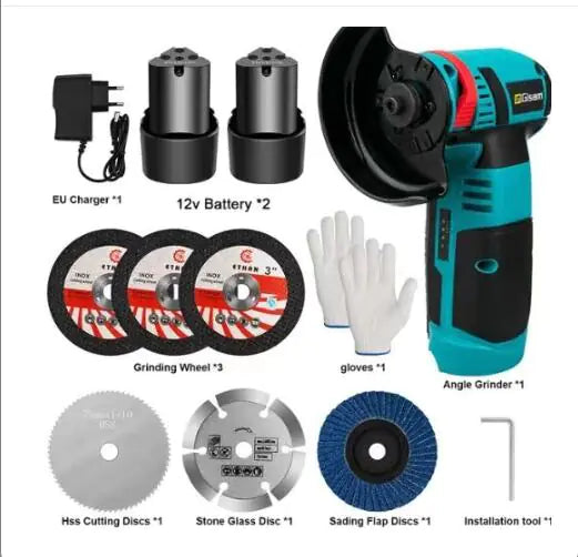 Mini Cordless Angle Grinder for Home Use (3-Inch)