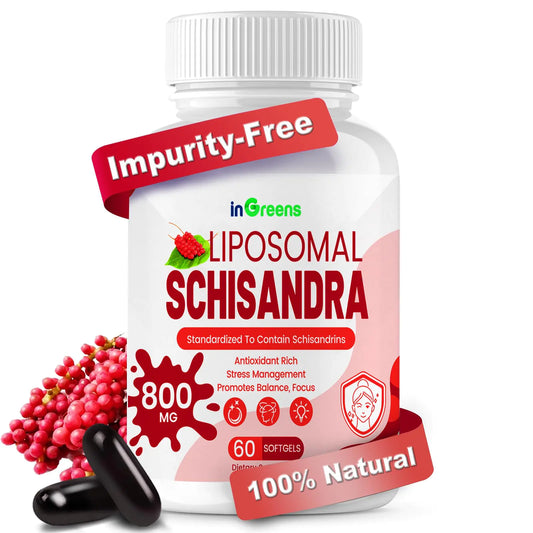 Schisandra Supplement Schisandra Organic Extract Schisandra Berry from INGREENS 800mg or Fighting Fatigue | Supporting Liver Health | Resisting Oxidation | Promoting Digestion - 60 Softgels