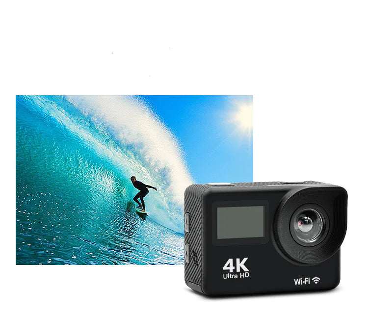 4K Dual-Screen Action Camera with WiFi Functionality
