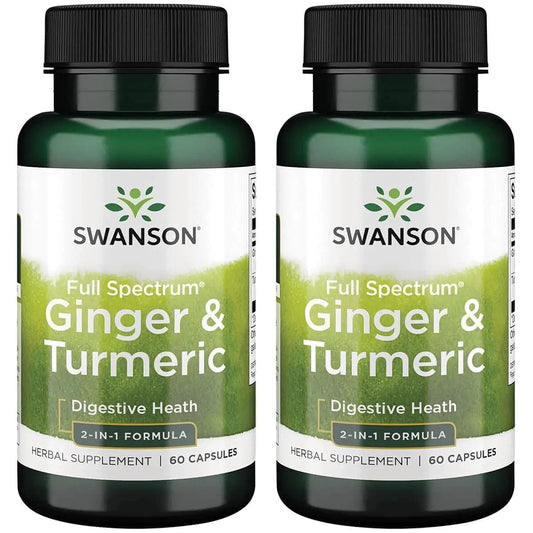 Swanson Full Spectrum Ginger & Turmeric 60 Capsules 2 Pack - Walter - Mall
