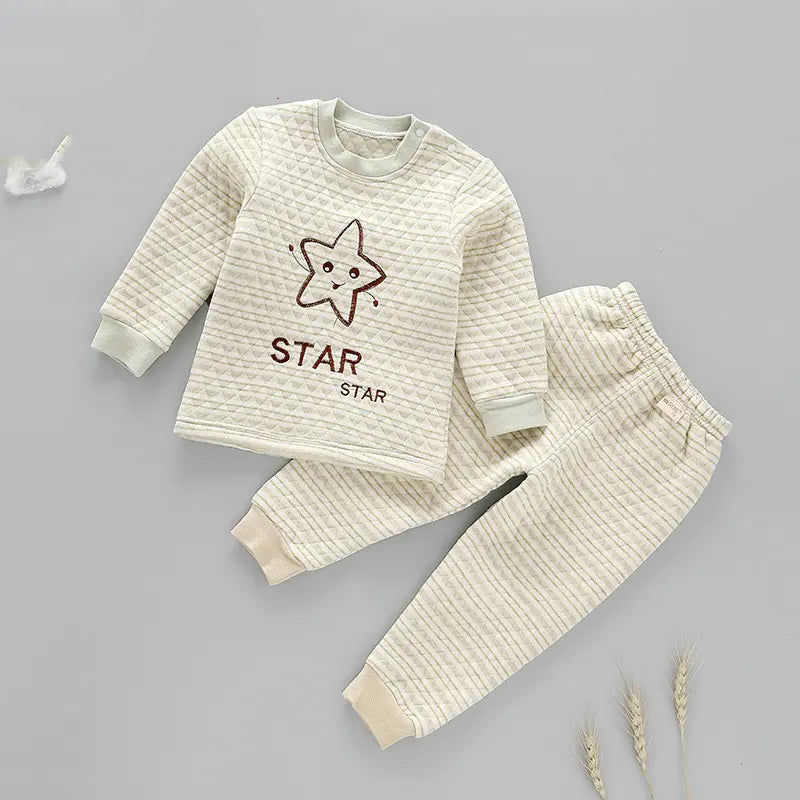 Cotton Warm Innerwear Set for Infants and Toddlers