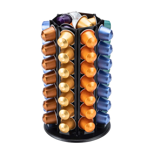 Rice rat Pod Holder for Nespresso Original for 56 Nespresso Original Pods With Central Additional Pods Storage(Carousel-80+ Pods)