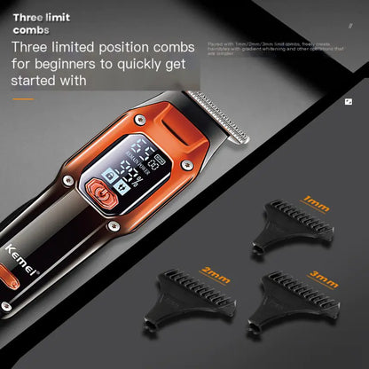 Kemei KM-658 LCD USB-Haarschneider für Friseure