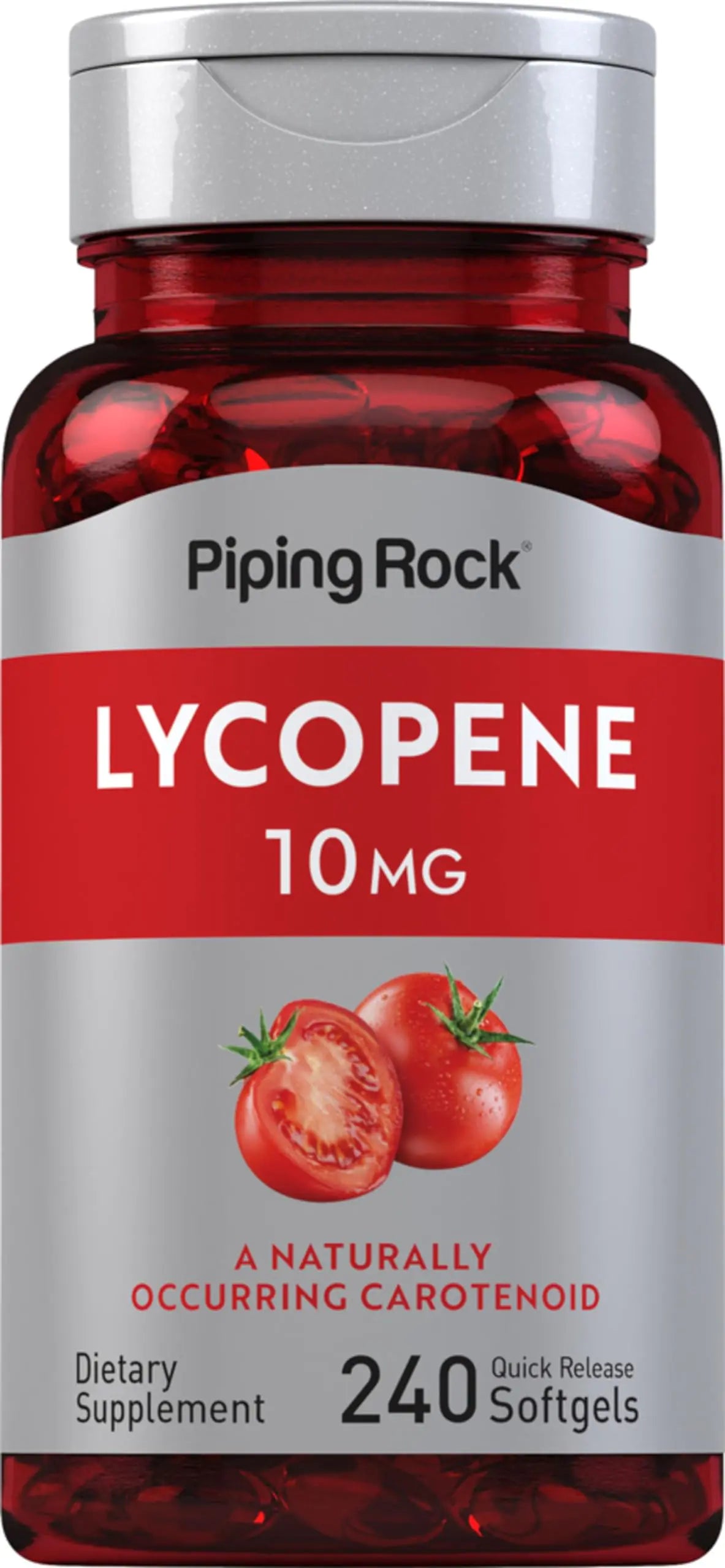 Piping Rock Lycopene 10mg | 240 Softgels | Non-GMO Gluten Free Supplement
