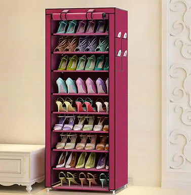 Multilayer Shoe Cabinet with Non-woven Fabric Rack
